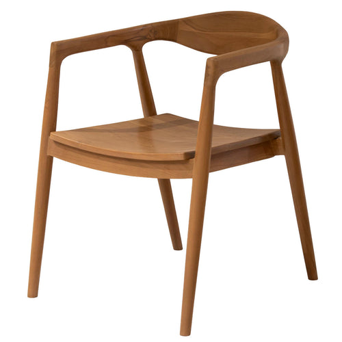 DÉJA Living Tuinstoel Liva - Teakhout - Naturel - Set van 2