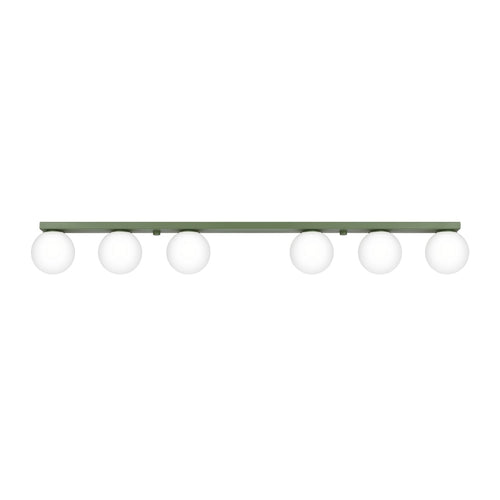 Sollux Lighting Plafondlamp YOLI 6 olijfgroen - 120x12x14,5cm