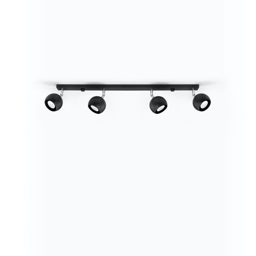 Sollux Lighting Plafondlamp OCULARE 4L zwart - 80x10x16cm