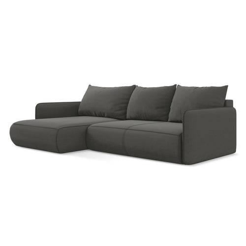 LaMiaSofa hoekbank links Palermo - velours - staal - 240x148x86