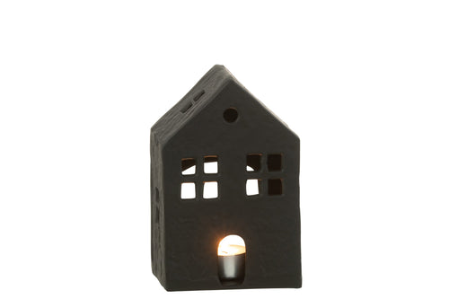 J-Line kaarshouder Huis - aluminium - zwart