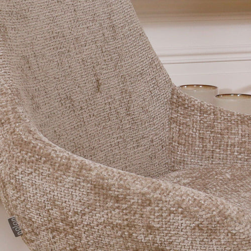 Nolon Nino-Isa Barkruk Bruin - Stof - Wit Onderstel - 65 cm - vtwonen shop