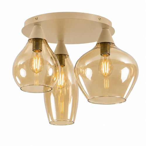 Highlight plafondlamp Cambio - 3 lichts - 32  x 37   cm - beige