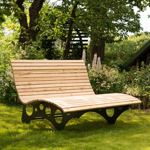 HOME DELUXE wave houten ligstoel TAIGA - 150 cm - vtwonen shop