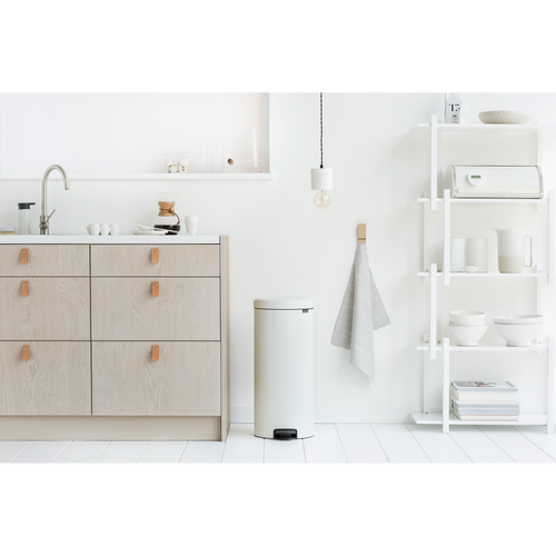 Brabantia NewIcon Pedaalemmer, 30 liter, kunststof binnenemmer - White