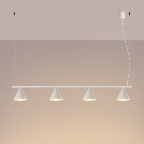 Sollux Lighting Kroonluchter NOX 4L beige - 122x14x215cm