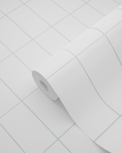 ESTAhome behang kleine tegeltjes vergrijsd blauw - 53 cm x 10.05 m - 139029 - vtwonen shop