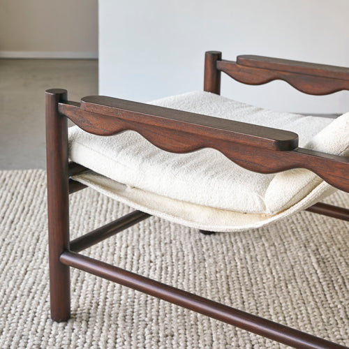 Tikamoon Fauteuil in mindi en ecru stof - Beige - vtwonen shop