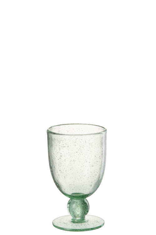J-Line wijnglas Lisboa - glas - muntgroen - 6 stuks