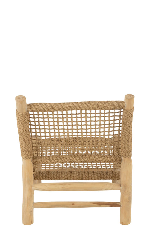 J-Line zetel Vita - teak/kunststof - naturel