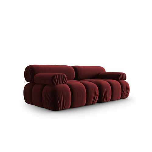 Cosmopolitan Design - Modulaire bank Cortina 2-zits, flueel rood - 94x188x70cm