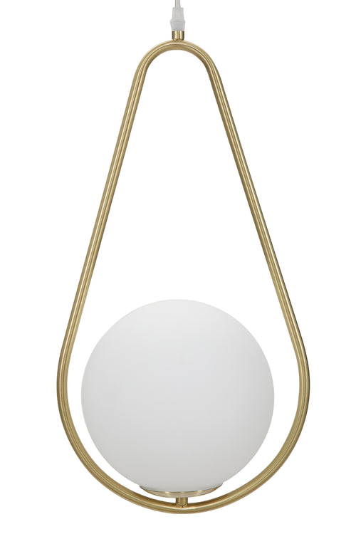 Mauro Ferretti kroonluchter - 24x20x47 cm - goud/wit