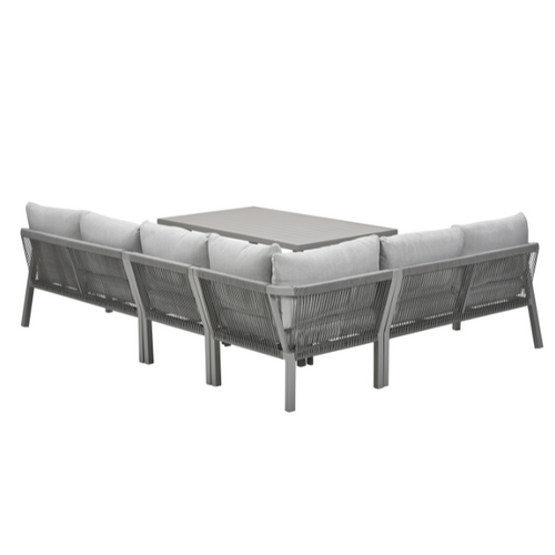Monti lounge-diningset - 5-dlg. - taupe - rope grey sand - valley sand