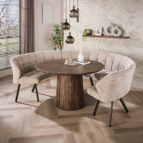 Hoyz Collection - eetkamerbank Rova - Beige - 190x245x81 cm