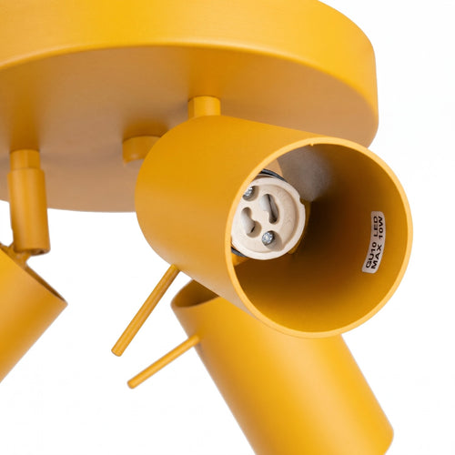 Sollux Lighting Plafondlamp RING 3P geel - 25,7x25,7x14,5cm