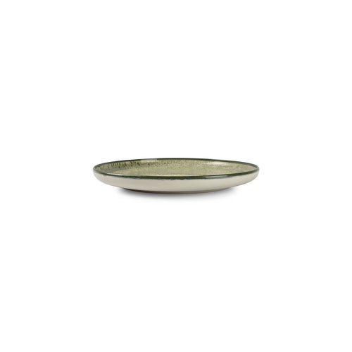 Ona - Plat bord 27cm groen Gravel - Set van 6