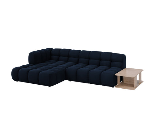 Cosmopolitan Design Modulaire hoekbank links Sky 4-zits, flueel, koningsblauw - 162x297x70cm