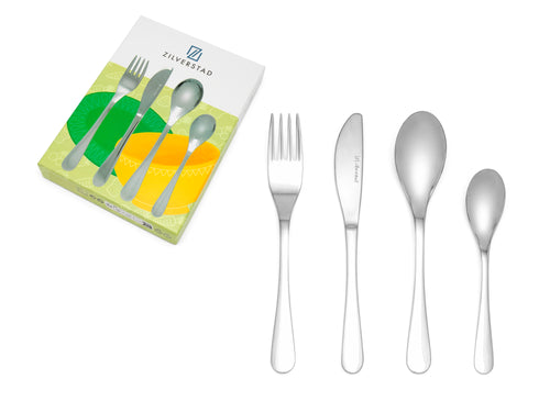 Zilverstad - Kindercouvert glad - 4 delig - RVS - vtwonen shop