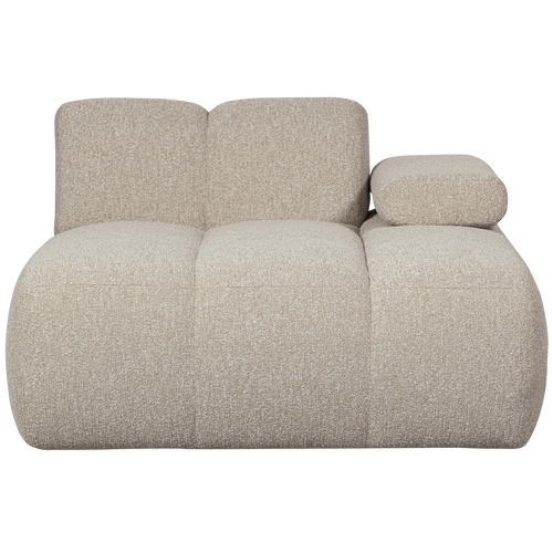 WOOOD chaise longue element rechts Mojo - Bouclé - Beige -74x162x122cm - vtwonen shop