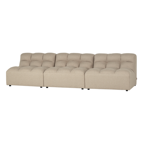 WOOOD 3-zits bank Pepper - Zand - 79x300x92