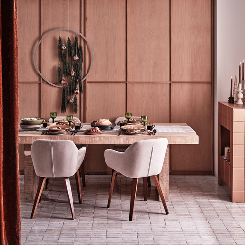 vtwonen Base Eetkamerstoel - Hout - Zand - 80x58x58 - vtwonen shop