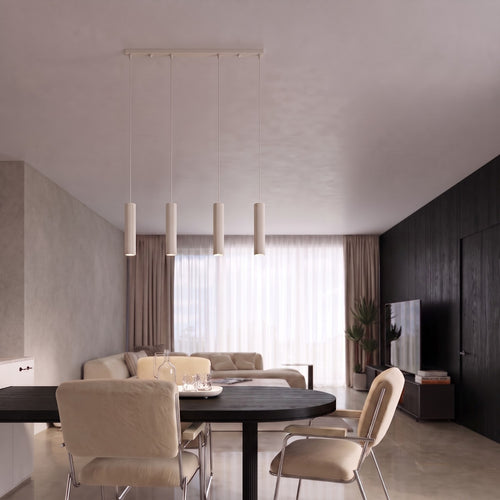 Sollux Lighting Hanglamp KARBON 4L beige - 81x5x120cm