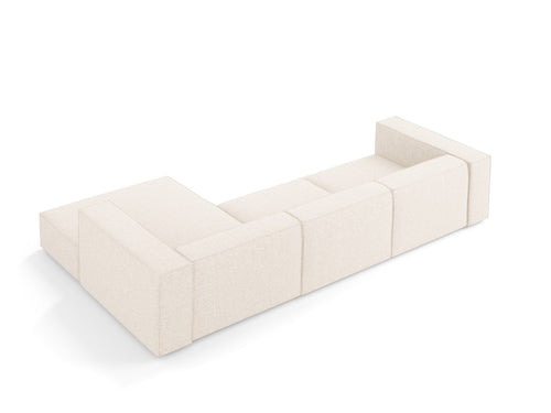 Cosmopolitan Design rechter hoekbank Arendal 4-zits, chenille, lichtbeige - 166x284x70cm