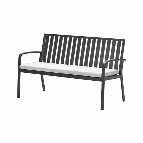 Pisa parkbank - aluminium - carbon black - valley sand