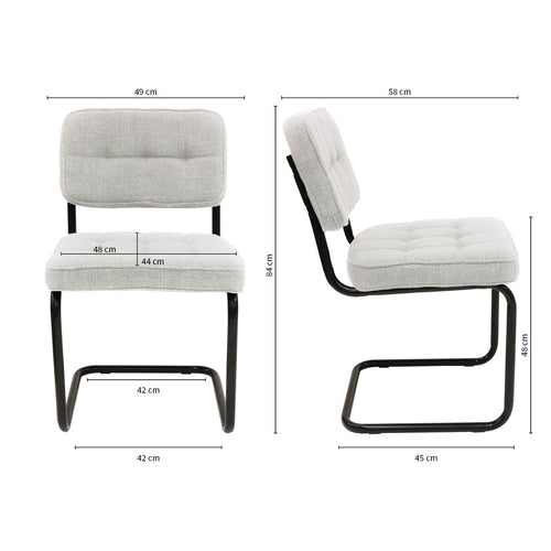 Kick Buisframe stoel Yves - Wit - vtwonen shop