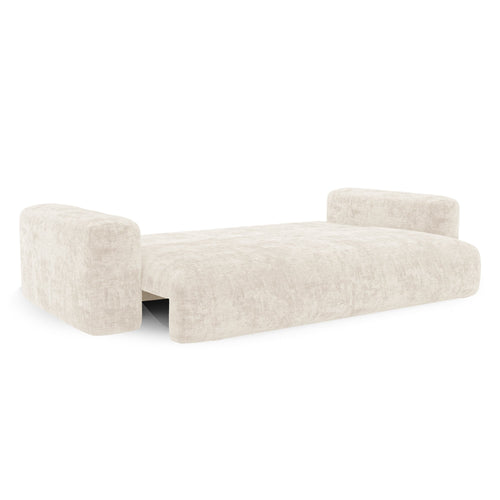Premium Interiors - Slaapbank met opbergruimte LIOR - getextureerd fluweel crème 260cm