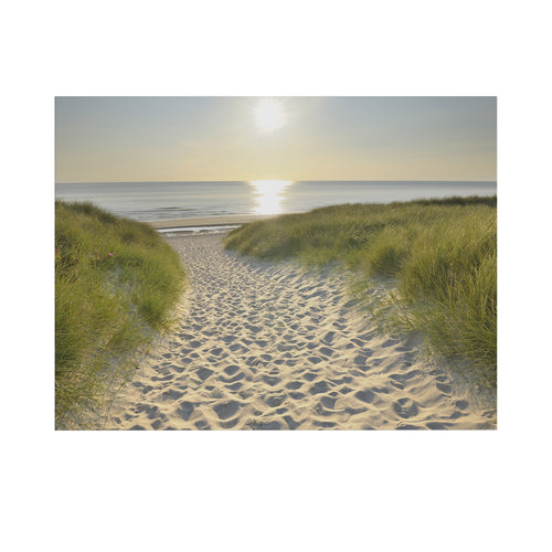Art for the Home Buitencanvas - Strandwandeling bij Zonsopgang - 50x70cm