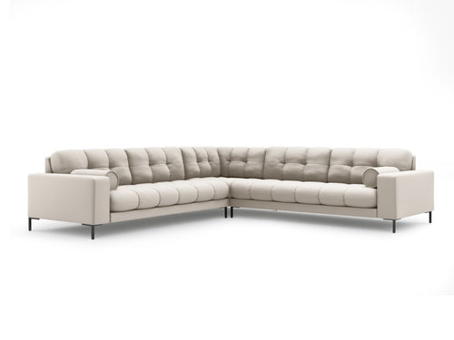 Cosmopolitan Design Symmetrische hoekbank Bali 6-zits, structurele stof, beige - 256x256x75cm