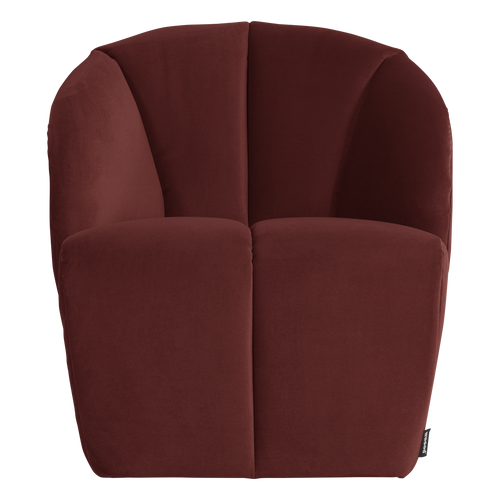 WOOOD draaifauteuil Mojo - Velvet - Kastanjebruin - 75x68x77