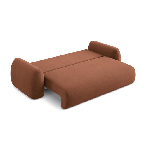 LaMiaSofa 3-zits slaapbank Ferretti - bouclé - terracotta - 266x121x95