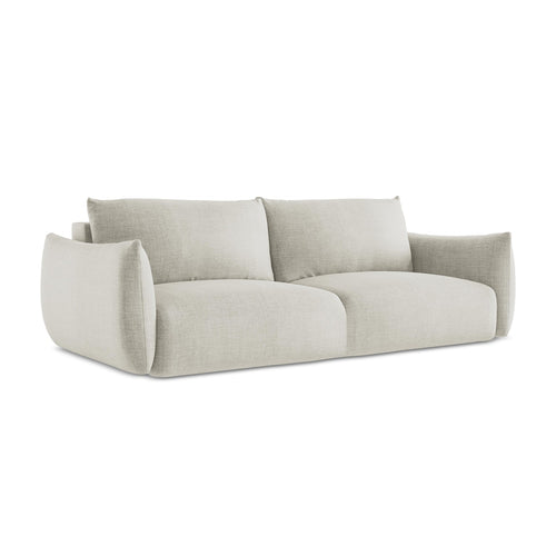 LaMiaSofa 3-zits slaapbank Savona - textuurstof - lichtbeige - 230x105x90
