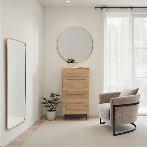 Kare Design Spiegel Simply Ø90cm messing