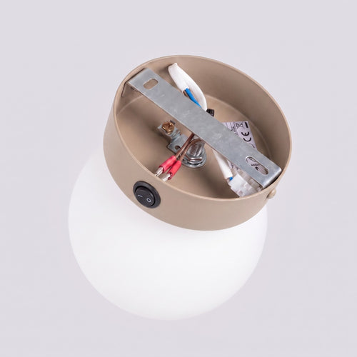 Sollux Lighting Wandlamp YOLI 1 taupe met schakelaar - 12x14x12cm