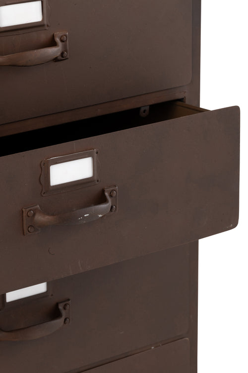 J-Line kast vade - ijzer - roestbruin
