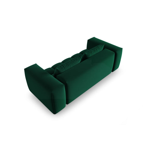Cosmopolitan Design - Modulaire bank Verona 3-zits, flueel flessengroen - 85x200x70cm
