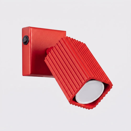 Sollux Lighting Wandlamp RAYO rood met schakelaar - 8x16x16cm