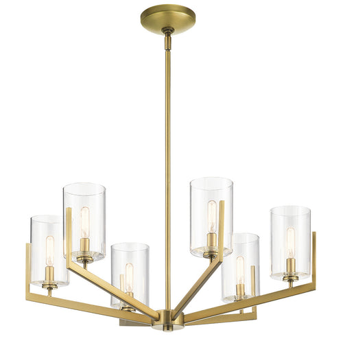 Elstead Kichler Nye Hanglamp met meerdere armen, geborsteld natuurlijk messing