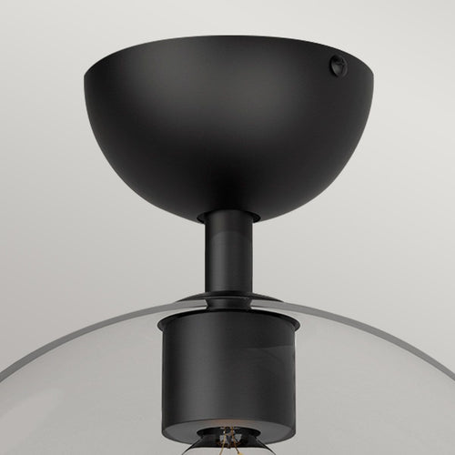 Bowl Semi Flush Deckenleuchte Modern Matt Schwarz 1x E27