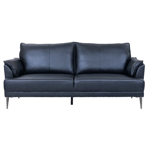 Furnhouse 3-zitsbank Soul - Zwart - Leer - 90x195x88