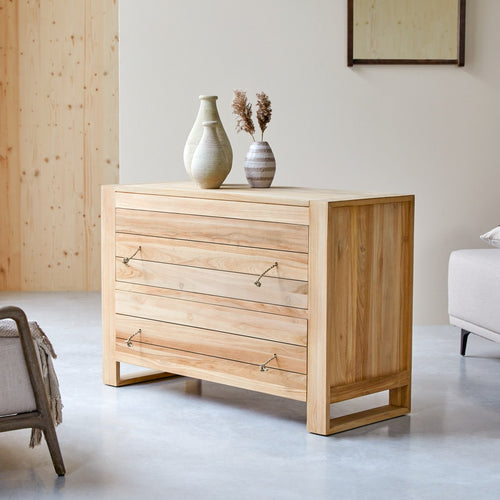 Tikamoon Commode van massief teakhout - Naturel - vtwonen shop