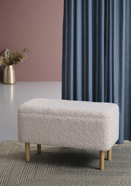 Lisomme Sem Teddy Bankje met Opbergruimte - Grijs - vtwonen shop