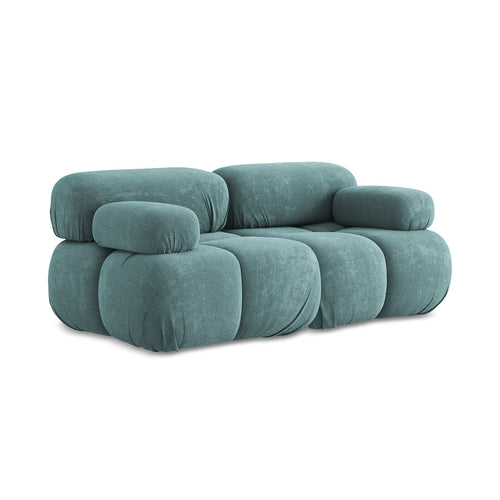 LaMiaSofa Tweezits modulaire bank Sanremo - chenille stof - jeans - 190x96x70
