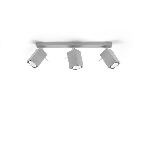 Sollux Lighting Plafondlamp MERIDA 3 grijs - 45x6x16cm