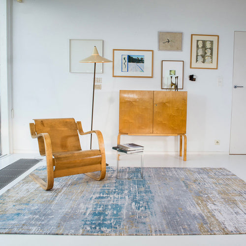 Louis De Poortere vloerkleed Long Island Blue - blauw - 200x280cm - vtwonen shop