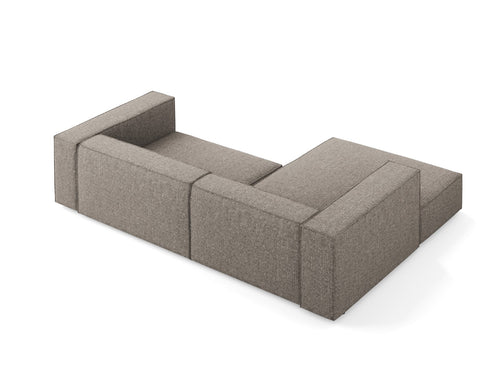 Cosmopolitan Design linker hoekbank Arendal 3-zits, chenille, grijs - 166x224x70cm