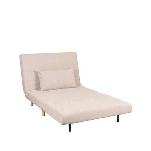 LABEL51 Slaapbank Single - Naturel Bouclé - 101x90x81cm - vtwonen shop